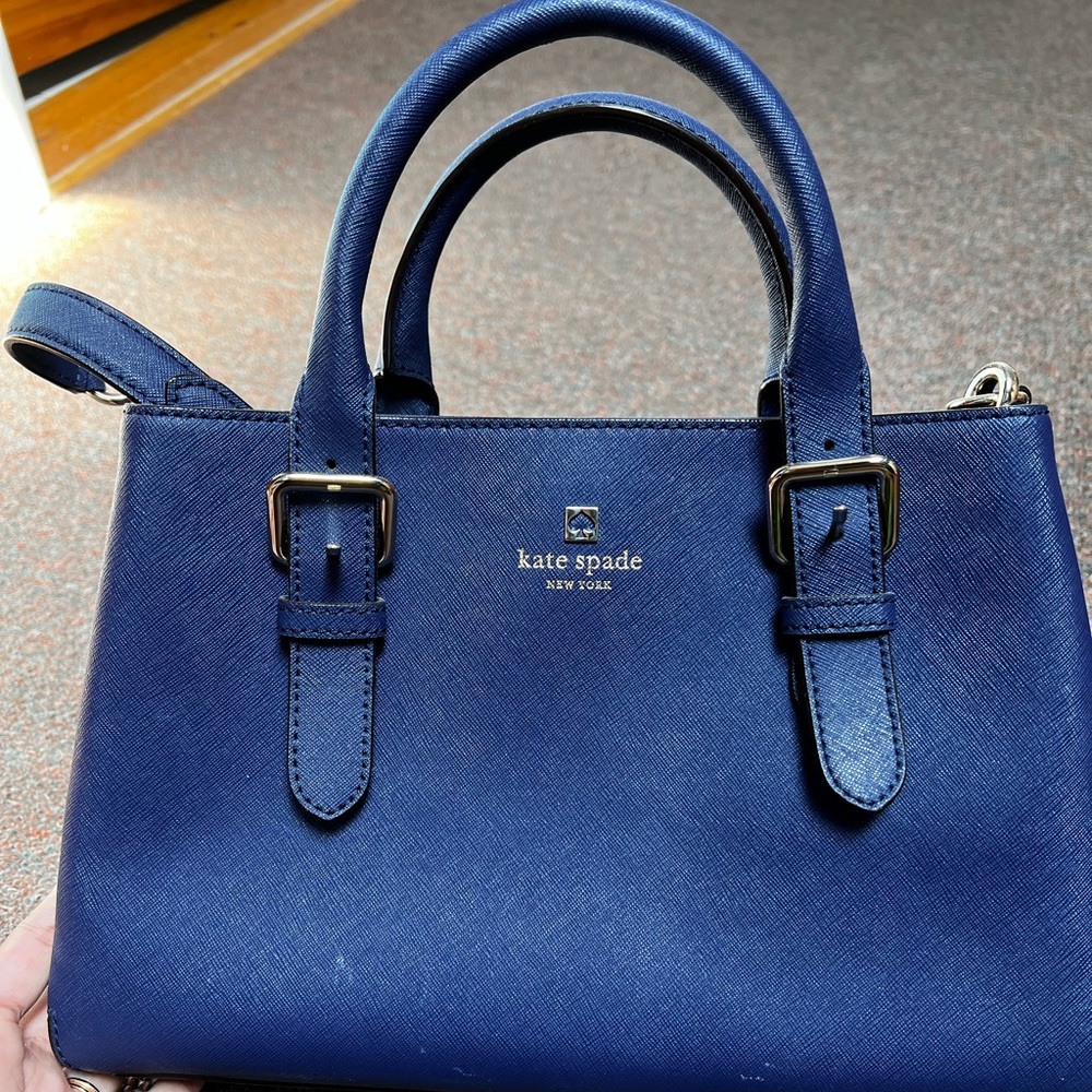 Kate Spade hand bag in Navy blue